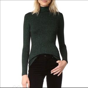 Sold! Diane Von Furstenberg metallic green sweater, Med